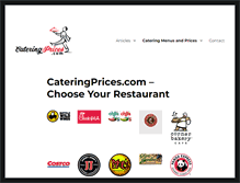 Tablet Screenshot of cateringprices.com